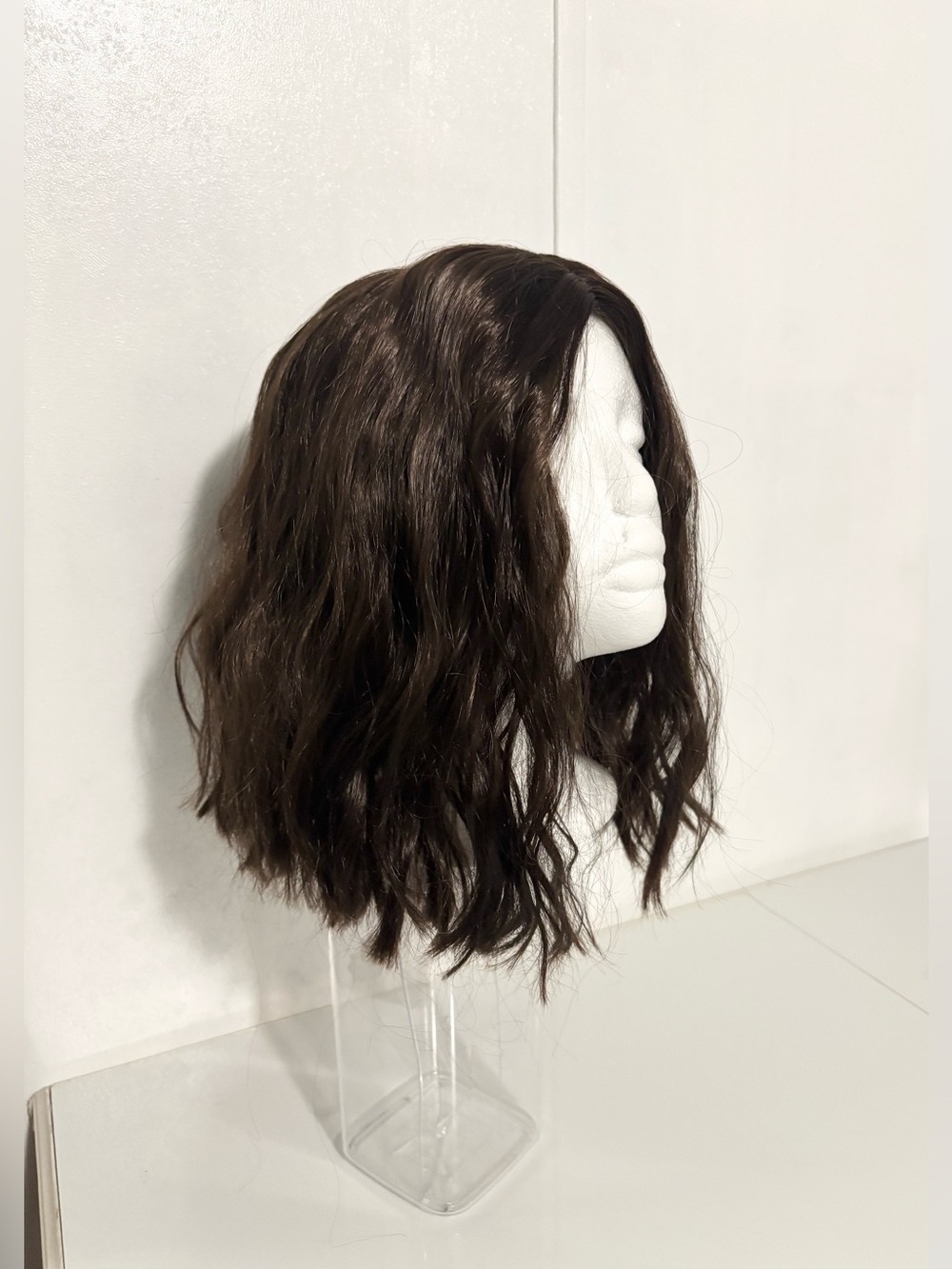 Synthetic Dark Brown Medium Length Wavy Lace Front Wig NWOT
